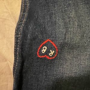 Rag and bone embroidered RB heart skinny jeans